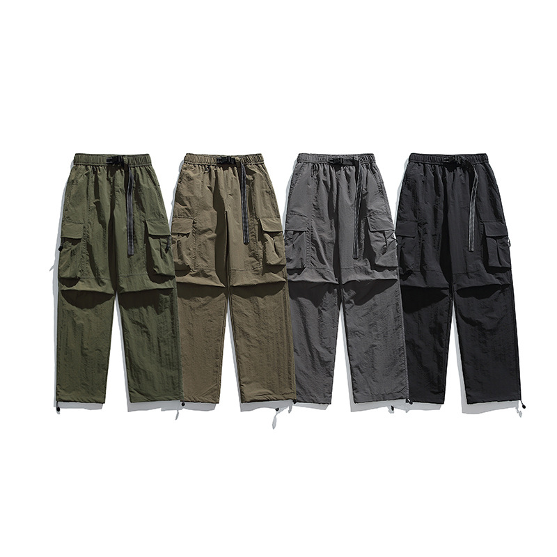 潮牌戶外登山三防潑水工裝褲男女寬鬆輕量化耐磨徒步機能褲