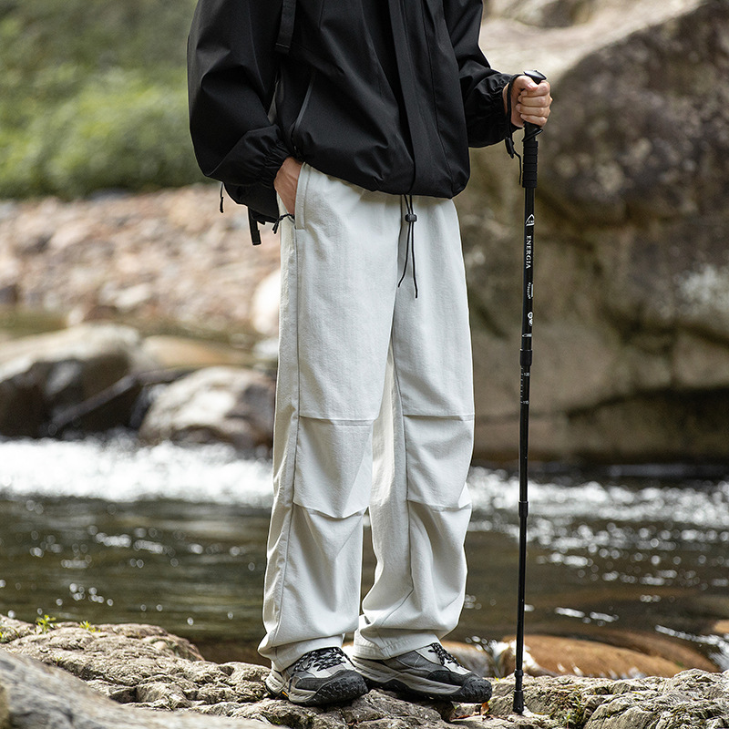 傘兵褲工裝褲男女款秋冬美式情侶直筒闊腿長褲男美式復古