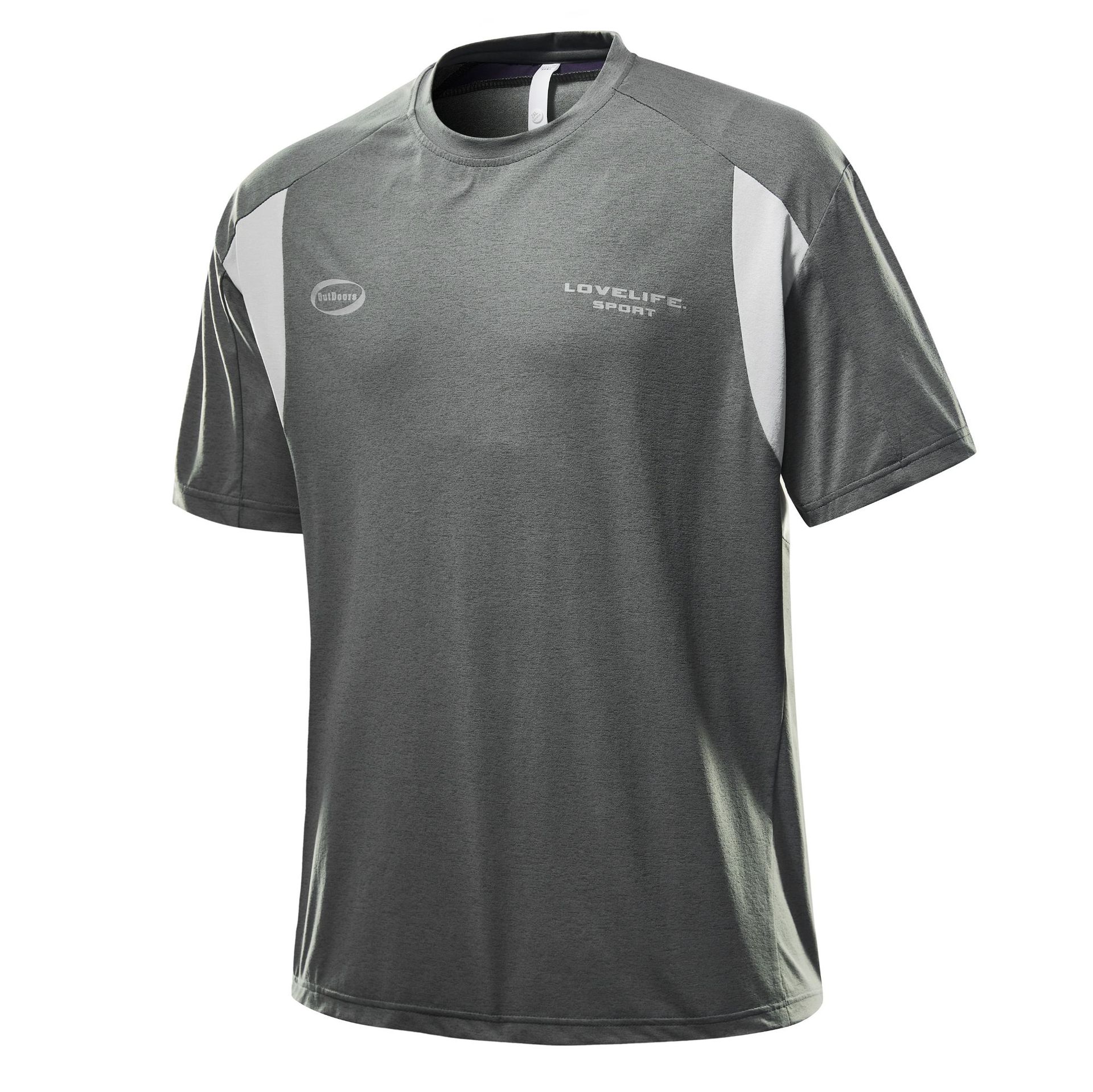 潮牌夏季拼接戶外運動短袖男防曬輕薄冰絲防紫外線寬鬆T恤