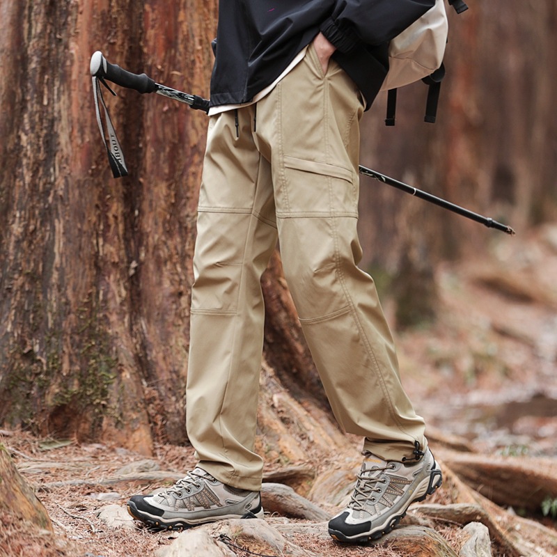 山系衝鋒褲男士2025年春秋新款戶外爬山防水工裝直筒高街傘兵長褲
