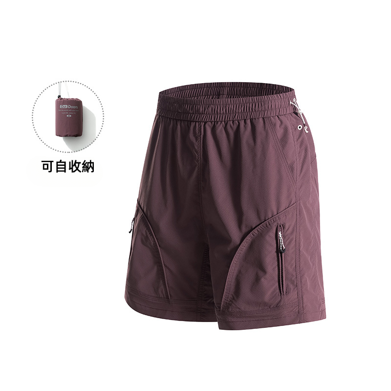 潮牌夏季戶外運動短褲男多口袋輕薄速幹可自收納情侶五分褲