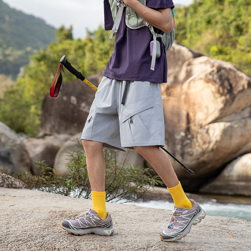 潮牌戶外短褲男夏季百搭休閒運動輕薄透氣寬鬆可收納五分褲