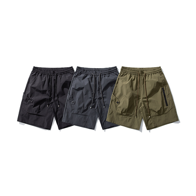 潮牌戶外短褲男山系夏季三防休閒百搭寬鬆五分褲運動防水