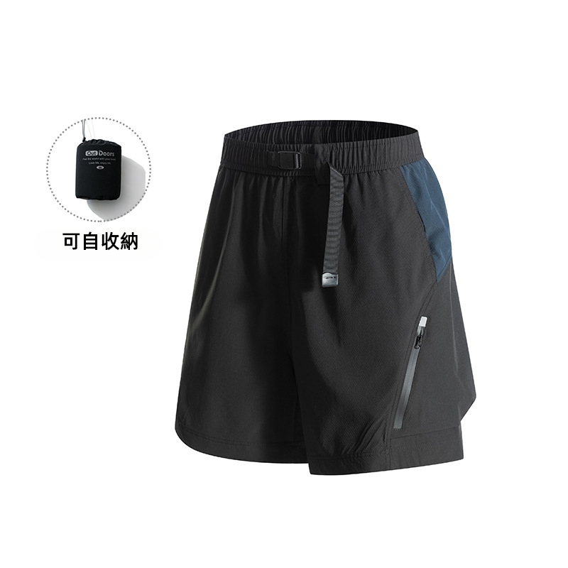 潮牌戶外短褲男夏季休閒百搭運動輕薄可收納五分褲寬鬆透氣