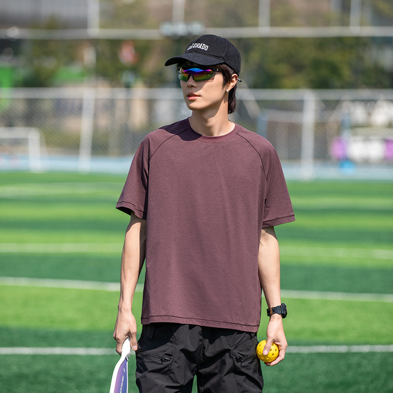 潮牌夏季戶外運動速幹短袖T恤男女款寬鬆休閒透氣圓領上衣