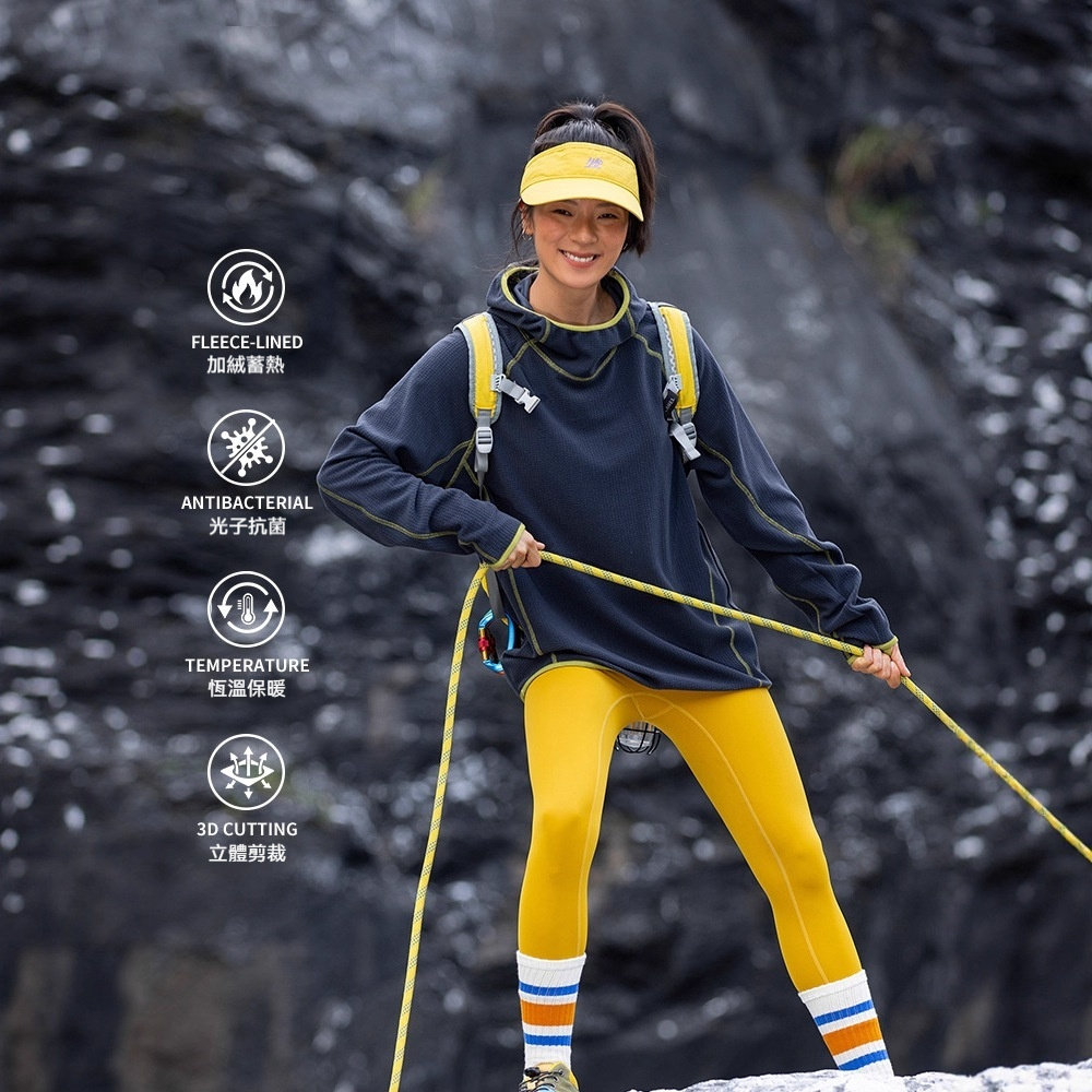 潮牌戶外哈蘇線連帽圓領衛衣男女款保暖鎖溫抓絨長袖T恤上衣