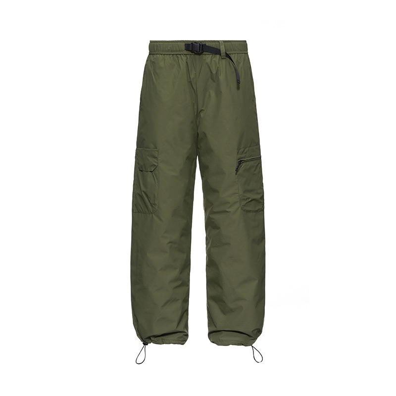 潮牌羽絨褲男冬季戶外徒步登山工裝防水防寒情侶寬鬆滑雪褲