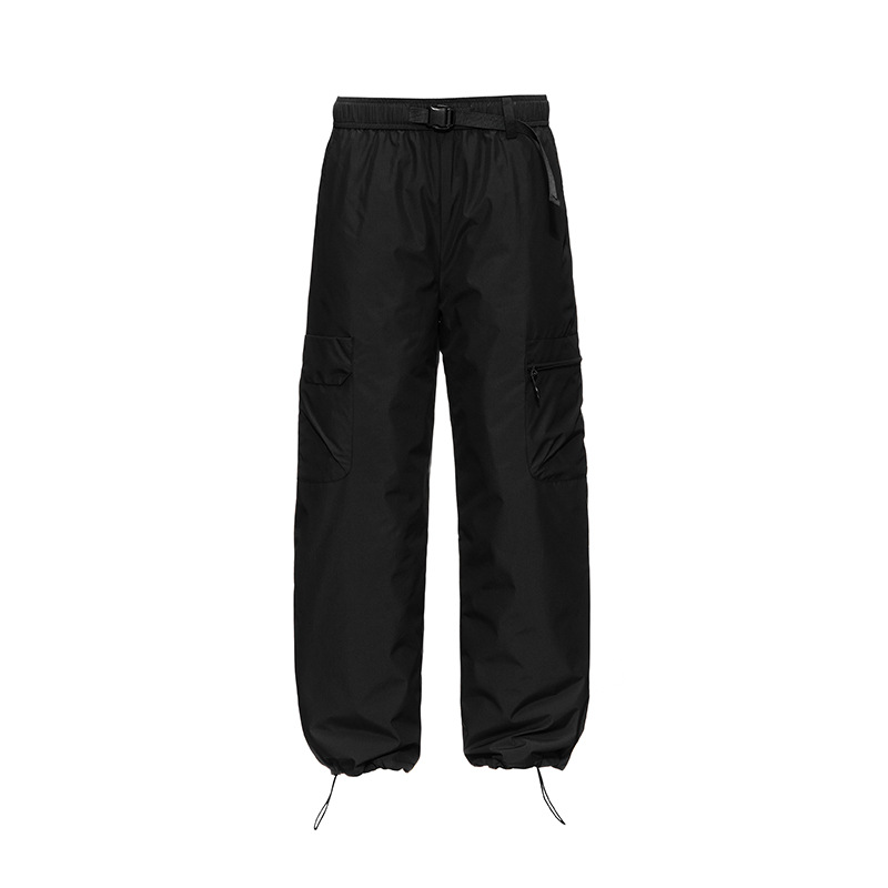 潮牌羽絨褲男冬季戶外徒步登山工裝防水防寒情侶寬鬆滑雪褲