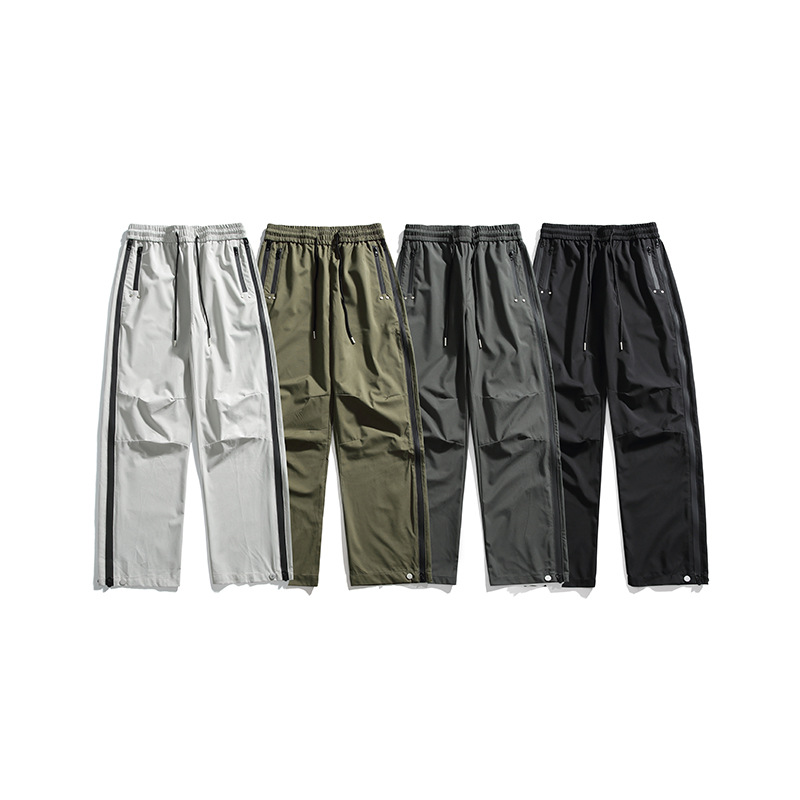 潮牌山系戶外寬鬆防風防水衝鋒工裝褲男款登山徒步休閒長褲