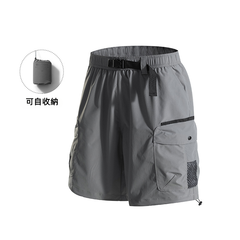 潮牌戶外短褲男夏季百搭休閒運動輕薄透氣五分褲可收納短褲