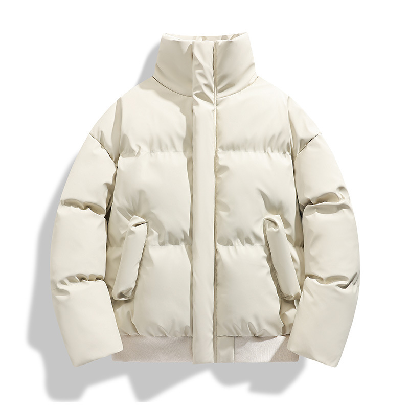 潮牌秋冬美式加厚夾克棉服男立領保暖麪包服高街痞帥皮棉衣