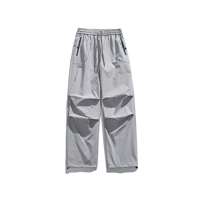 潮牌戶外三防潑水速乾衝鋒褲子男女撞色反光拉鍊機能工裝褲