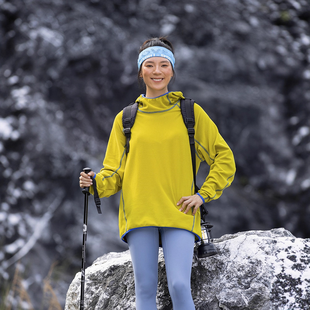 潮牌戶外哈蘇線連帽圓領衛衣男女款保暖鎖溫抓絨長袖T恤上衣