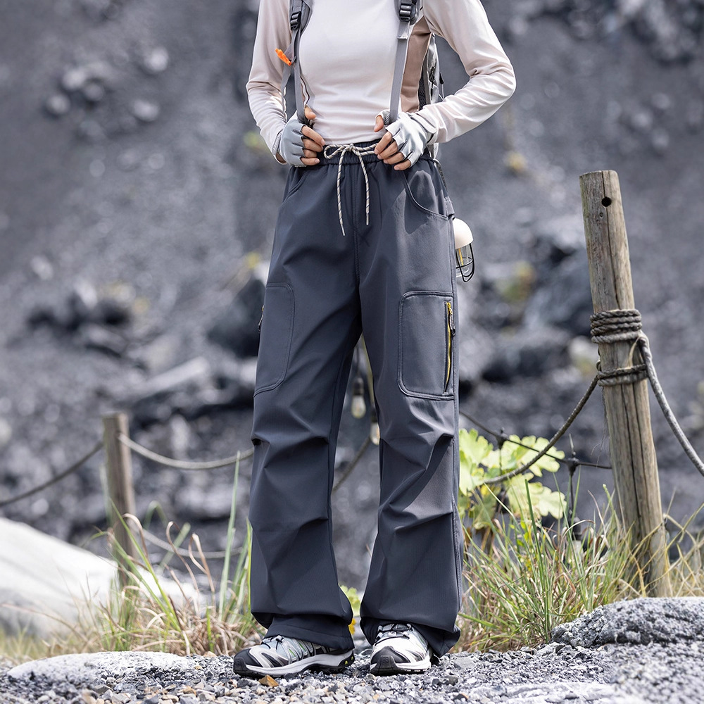 潮牌戶外登山耐磨三防潑水衝鋒褲男女徒步速幹直筒工裝褲子