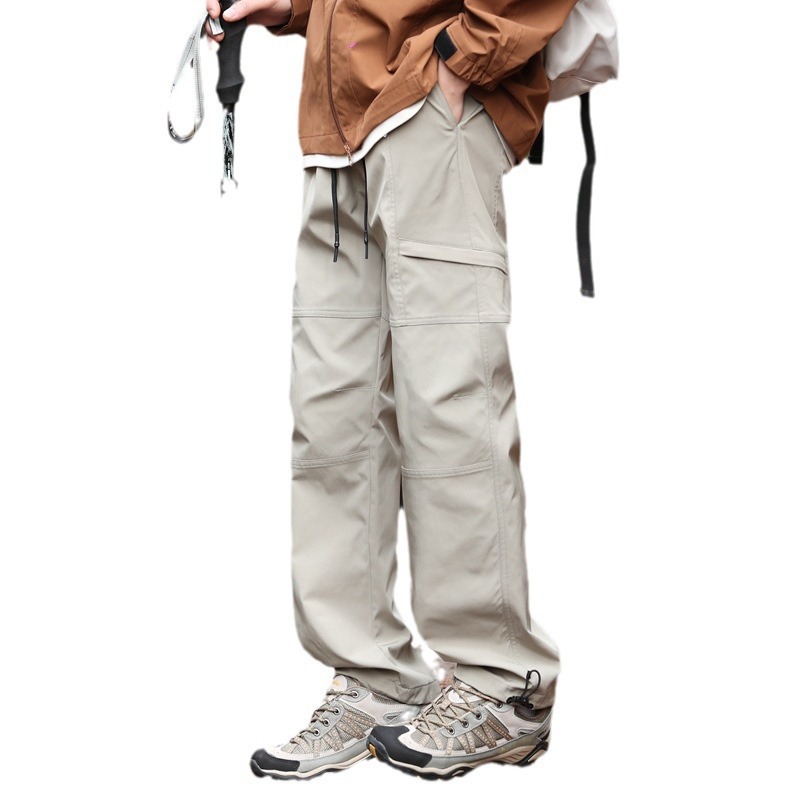 山系衝鋒褲男士2025年春秋新款戶外爬山防水工裝直筒高街傘兵長褲