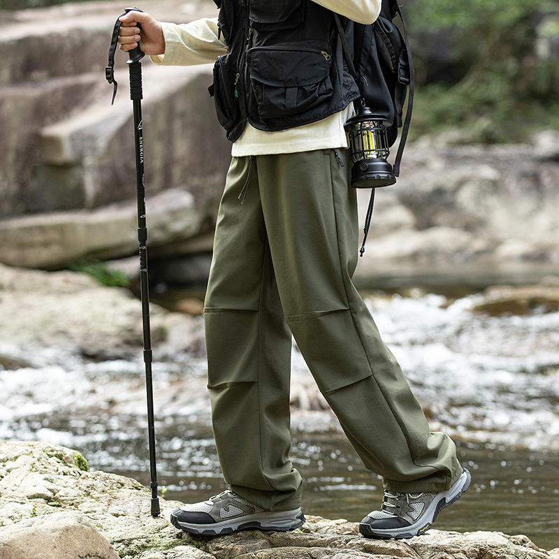 傘兵褲工裝褲男女款秋冬美式情侶直筒闊腿長褲男美式復古