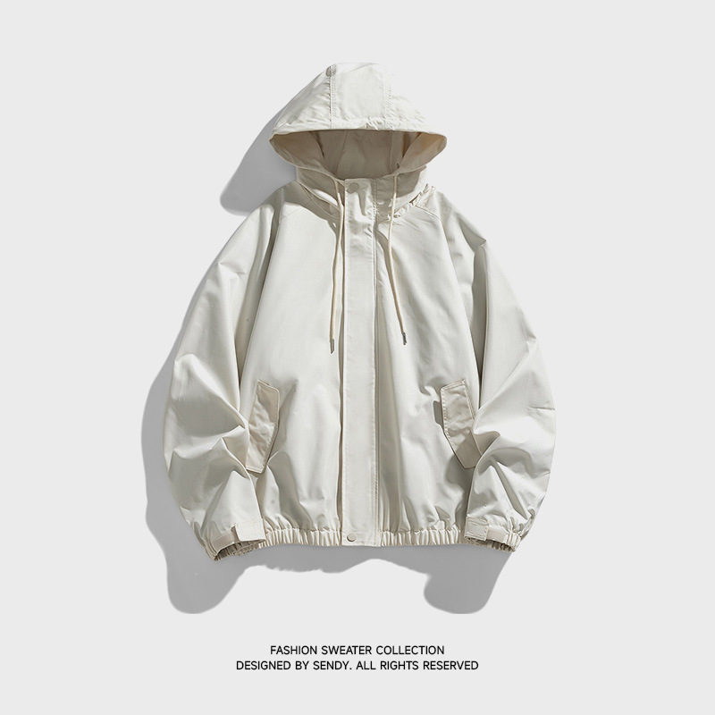 潮牌山系戶外運動防風夾克男寬鬆拼接情侶款百搭防潑水外套