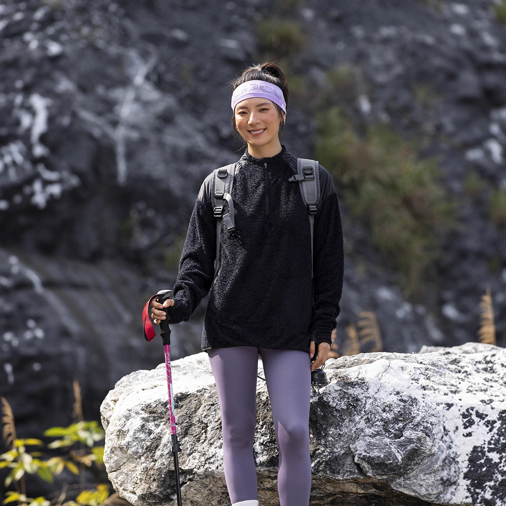 潮牌冬季恆溫保暖輕量化呼吸絨立領衛衣男女款寬鬆戶外運動