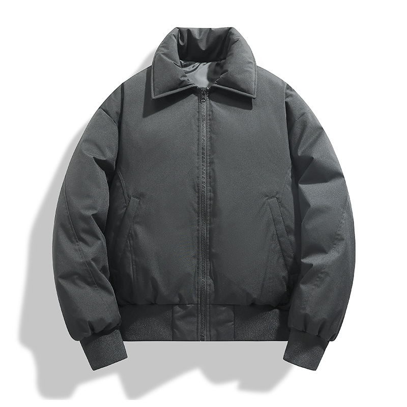 潮牌秋冬美式飛行夾克棉衣男女加厚翻領保暖麪包服棉服外套