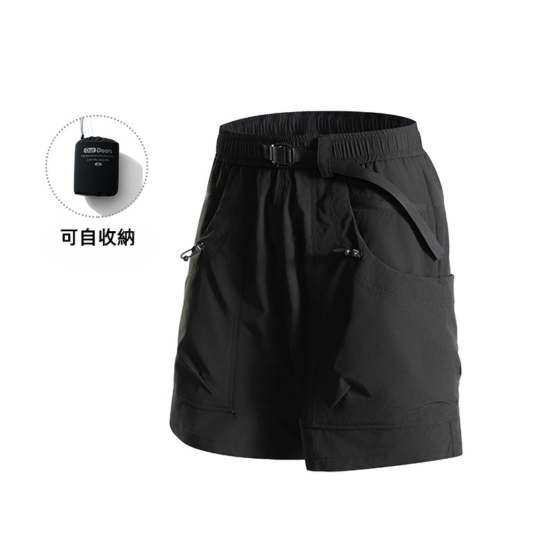 潮牌戶外男短褲夏季山系百搭休閒輕薄透氣寬鬆可收納五分褲