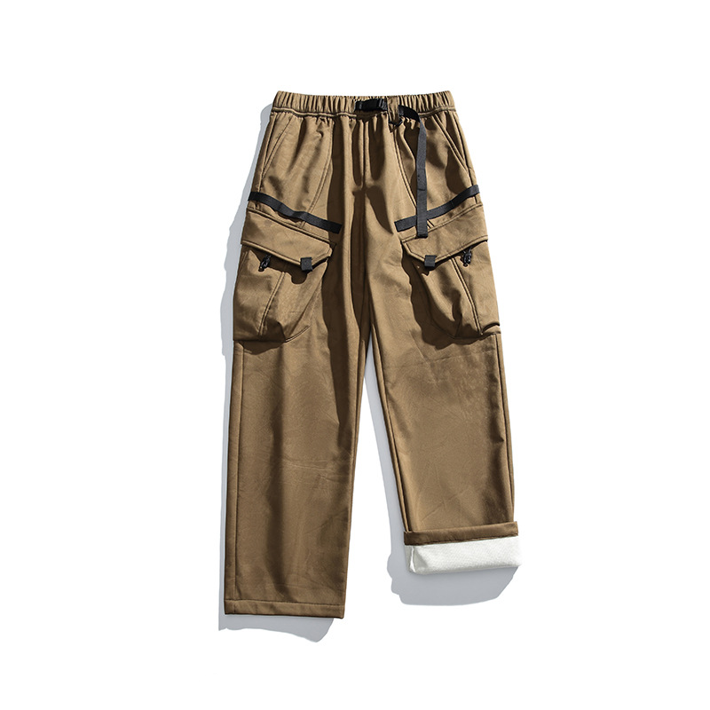 潮牌新款機能風速幹防水衝鋒褲山系戶外休閒工裝長褲男