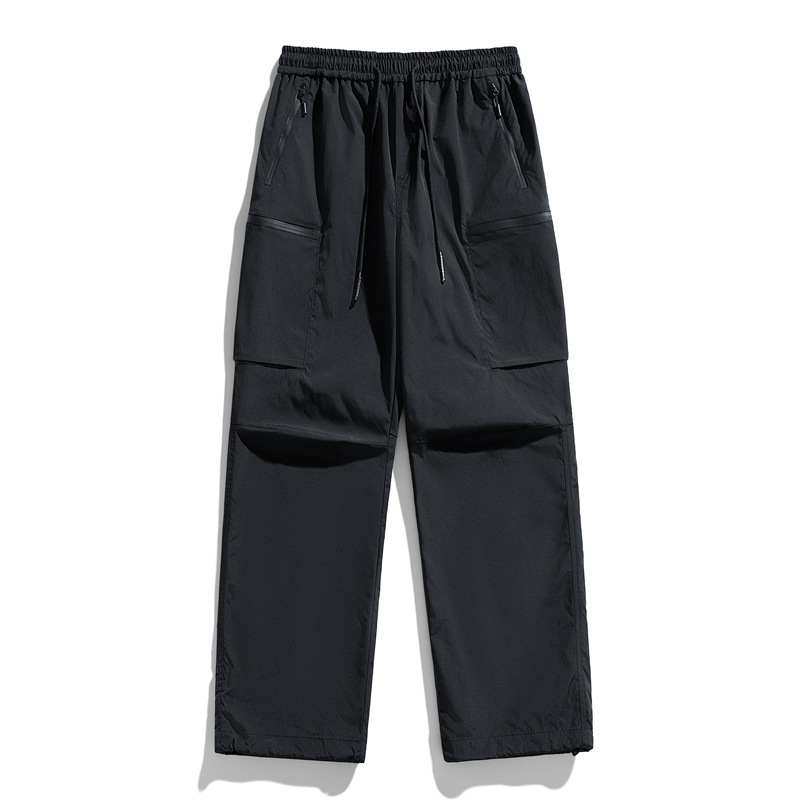 潮牌戶外運動登山衝鋒褲男女款速乾冰絲傘兵褲寬鬆休閒長褲