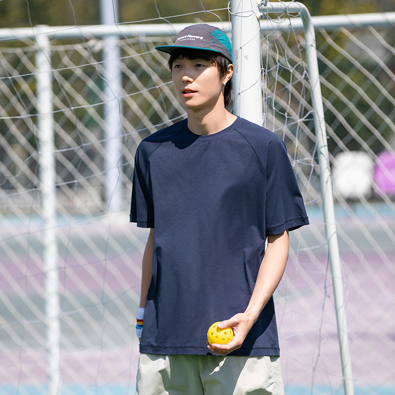 潮牌夏季戶外運動速幹短袖T恤男女款寬鬆休閒透氣圓領上衣