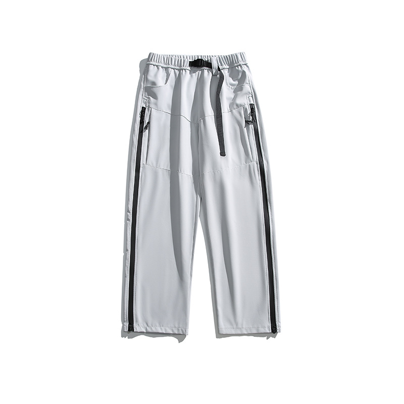 潮牌防水加絨衝鋒褲男戶外運動防風登山褲機能直筒工裝褲