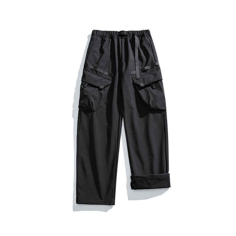 潮牌新款機能風速幹防水衝鋒褲山系戶外休閒工裝長褲男