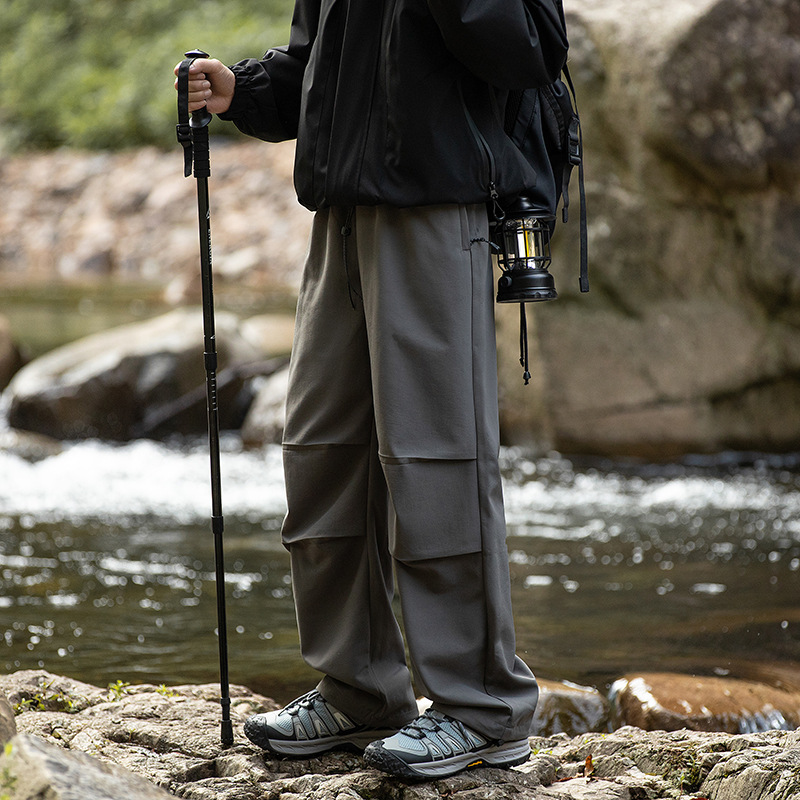 傘兵褲工裝褲男女款秋冬美式情侶直筒闊腿長褲男美式復古