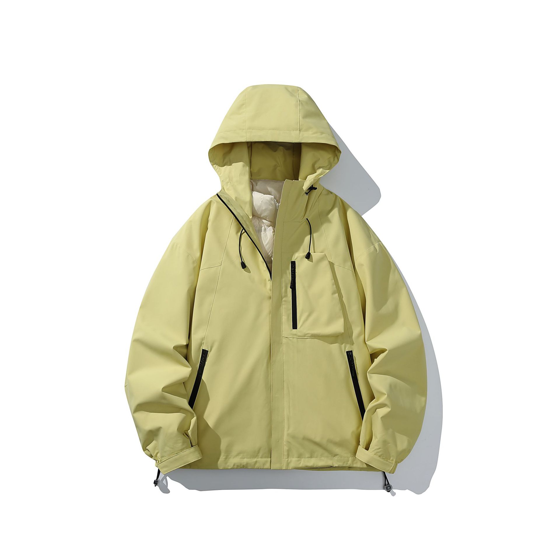 潮牌戶外運動防風三合一衝鋒衣輕薄羽絨服男女款搖粒絨外套