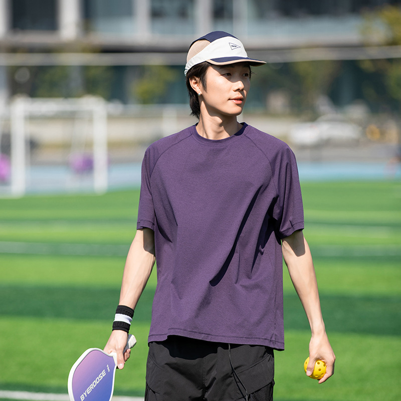 潮牌夏季戶外運動速幹短袖T恤男女款寬鬆休閒透氣圓領上衣