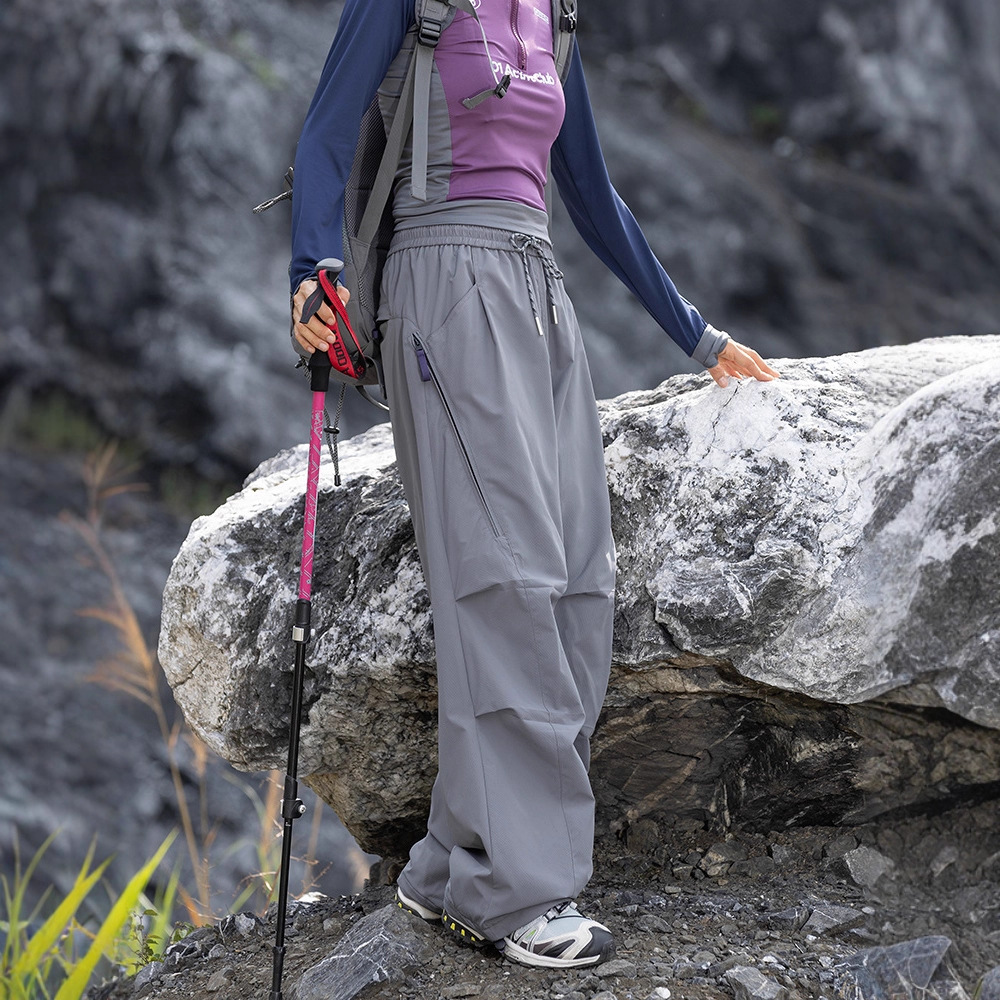 潮牌戶外登山褲休閒男士加絨秋冬季寬鬆束腳休閒潮流衝鋒褲