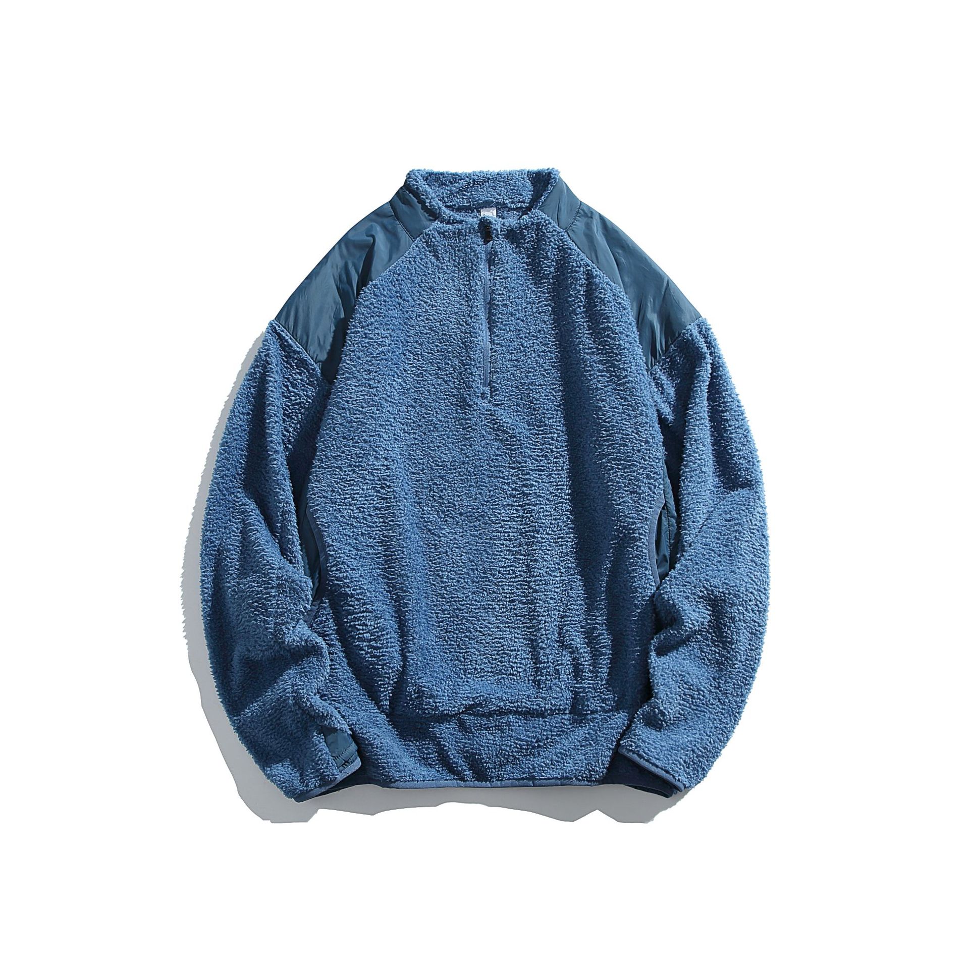 潮牌冬季恆溫保暖輕量化呼吸絨立領衛衣男女款寬鬆戶外運動