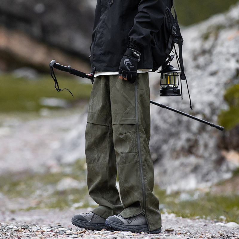 潮牌秋季三防傘兵褲男女款防水防風戶外衝鋒褲工裝休閒褲