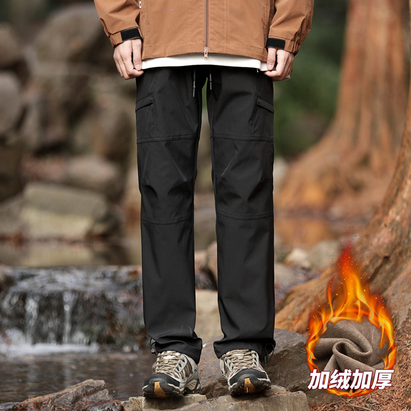 山系衝鋒褲男士2025年春秋新款戶外爬山防水工裝直筒高街傘兵長褲