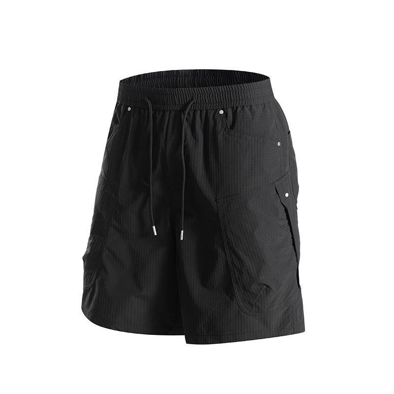 潮牌戶外山系夏季三防百搭休閒運動輕薄五分褲防水男短褲