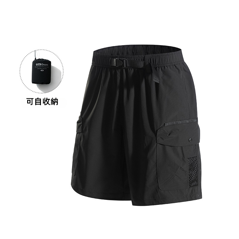 潮牌戶外短褲男夏季百搭休閒運動輕薄透氣五分褲可收納短褲
