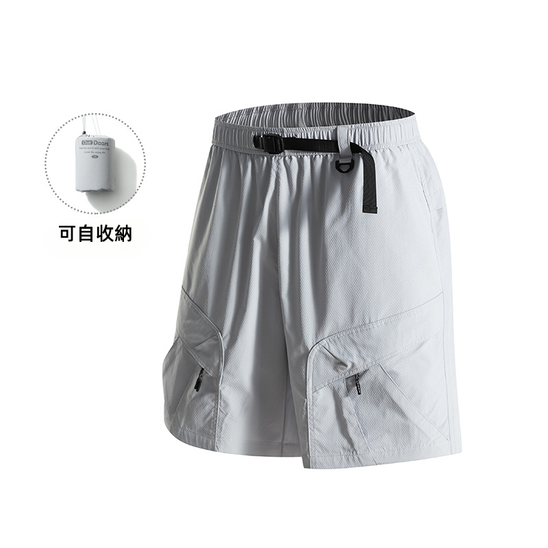 潮牌戶外短褲男夏季百搭休閒運動輕薄透氣寬鬆可收納五分褲