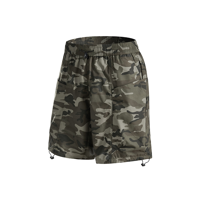 潮牌夏季戶外衝鋒短褲男休閒透氣迷彩風運動防水情侶五分褲