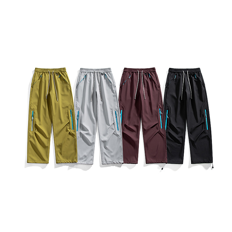 潮牌戶外休閒褲男士百搭休閒運動耐磨工裝防潑水情侶衝鋒褲