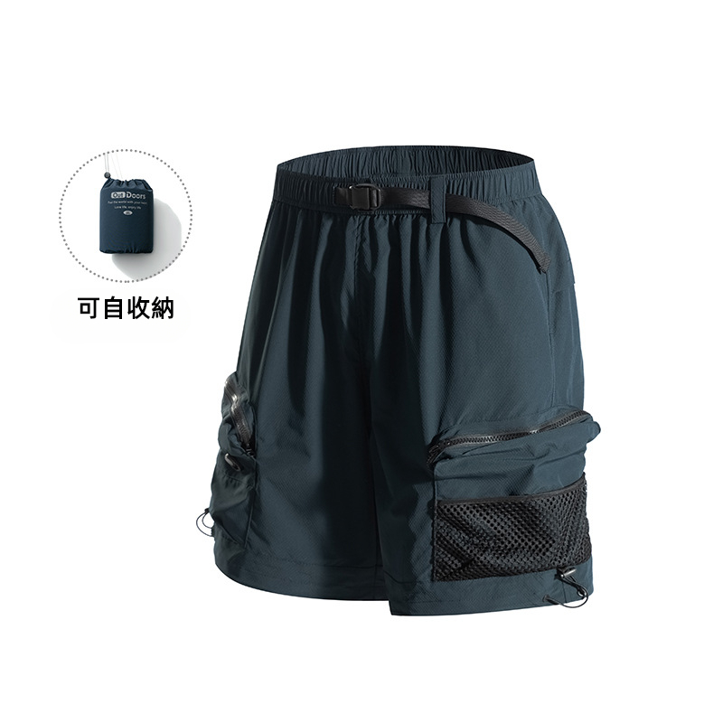潮牌戶外短褲男山系夏季運動休閒百搭五分褲可收納寬鬆透氣