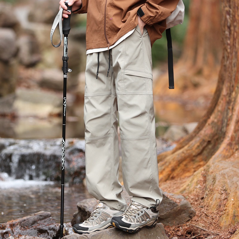 山系衝鋒褲男士2025年春秋新款戶外爬山防水工裝直筒高街傘兵長褲