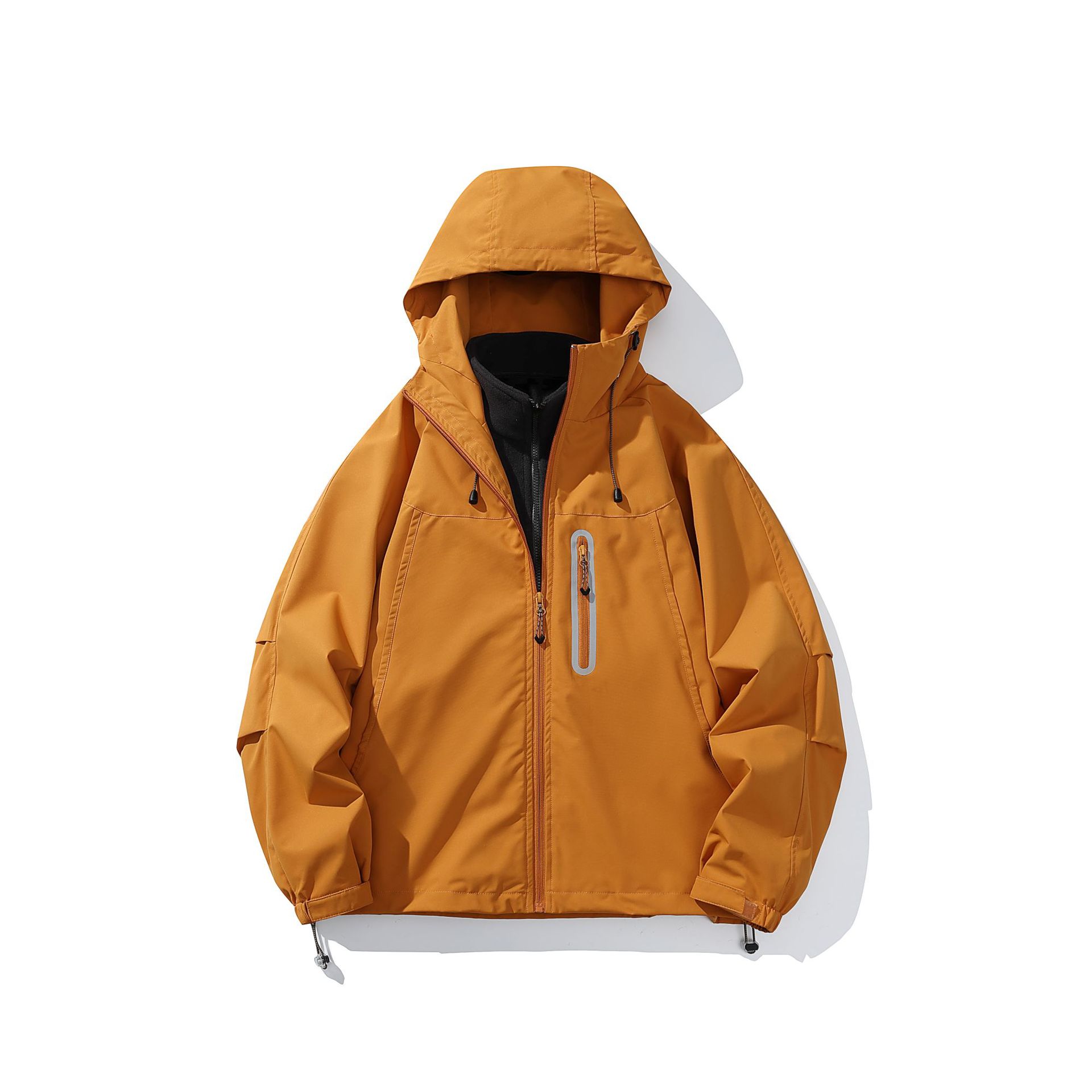 潮牌戶外防風三合一衝鋒衣輕薄羽絨服男女款搖粒絨內膽外套