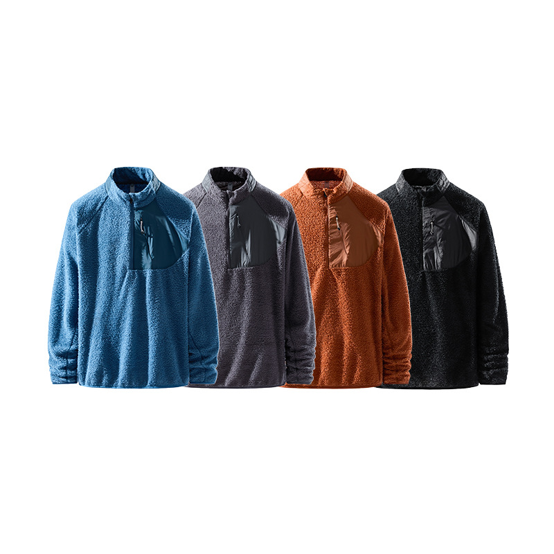 潮牌戶外長袖衛衣男女保暖抗菌恆溫百搭立領純色情侶半高領