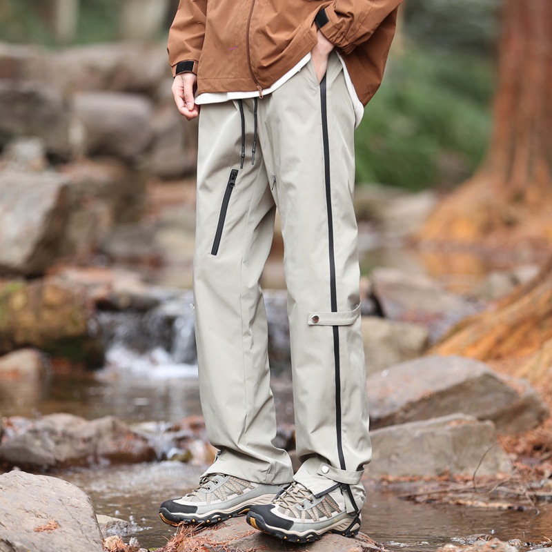 戶外登山褲男2025新款秋季薄款防風防水衝鋒褲休閒運動傘兵褲子男
