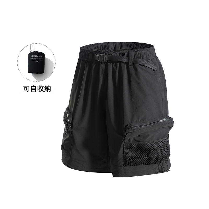潮牌戶外短褲男山系夏季運動休閒百搭五分褲可收納寬鬆透氣