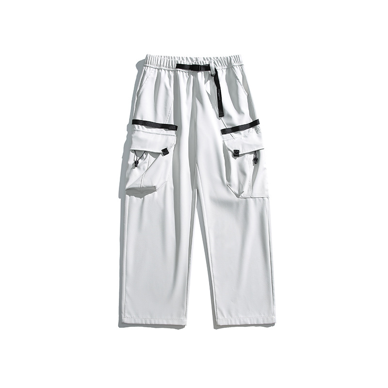 潮牌新款機能風速幹防水衝鋒褲山系戶外休閒工裝長褲男