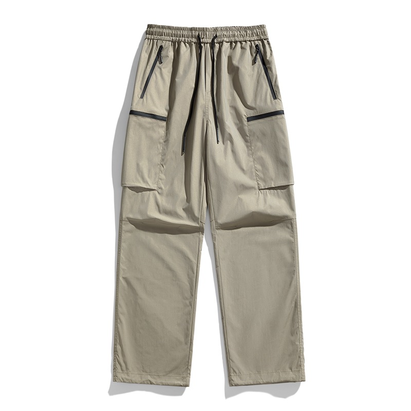 潮牌戶外運動登山衝鋒褲男女款速乾冰絲傘兵褲寬鬆休閒長褲