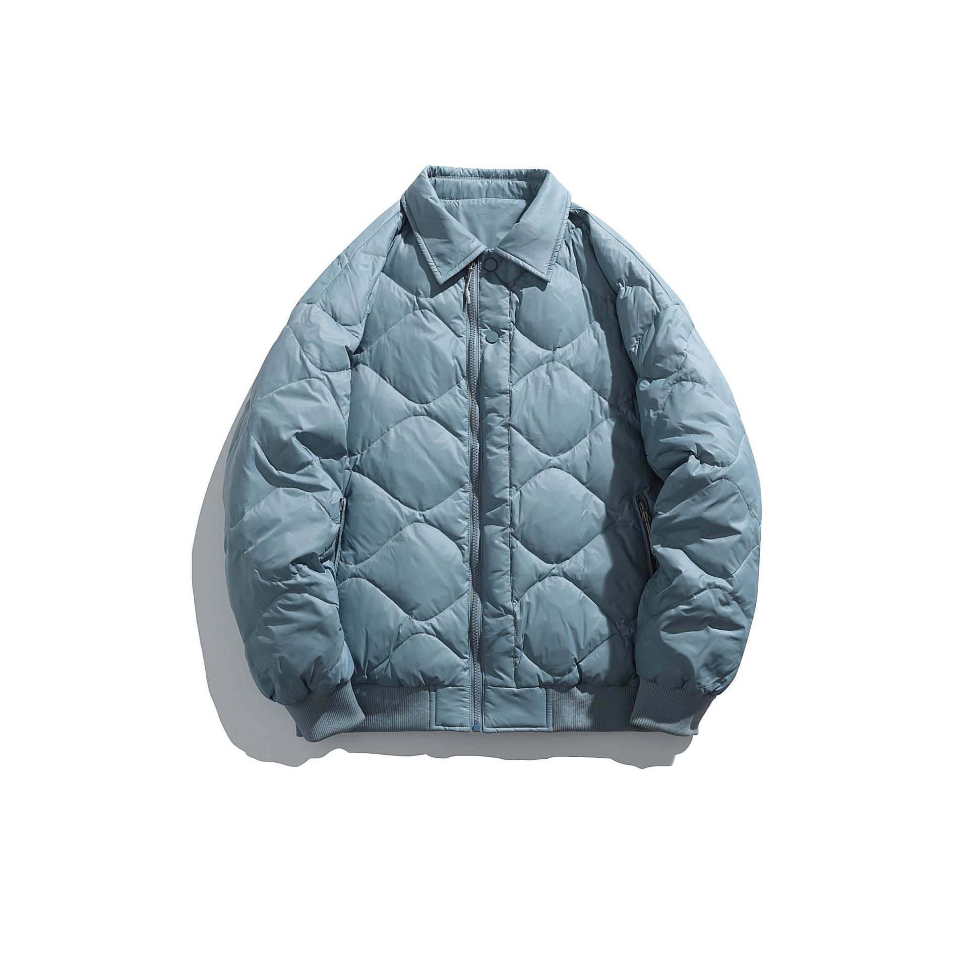 潮牌戶外葫蘆紋輕薄90白鴨絨羽絨服男女款防水保暖上衣外套